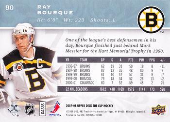 2007-08 Upper Deck The Cup #90 Ray Bourque Back