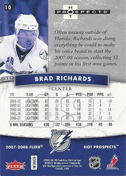 2007-08 Fleer Hot Prospects #10 Brad Richards Back