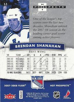 2007-08 Fleer Hot Prospects #11 Brendan Shanahan Back