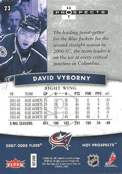 2007-08 Fleer Hot Prospects #23 David Vyborny Back