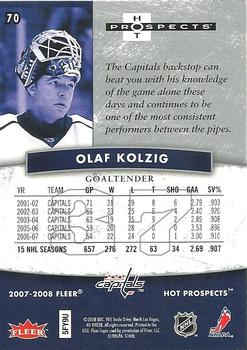 2007-08 Fleer Hot Prospects #70 Olaf Kolzig Back