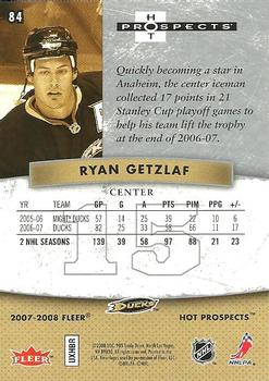 2007-08 Fleer Hot Prospects #84 Ryan Getzlaf Back