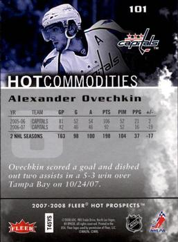 2007-08 Fleer Hot Prospects #101 Alexander Ovechkin Back