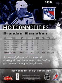2007-08 Fleer Hot Prospects #106 Brendan Shanahan Back