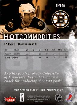 2007-08 Fleer Hot Prospects #145 Phil Kessel Back