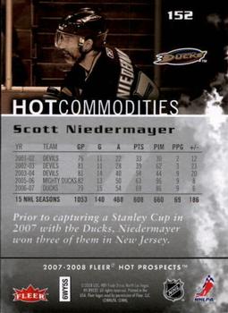 2007-08 Fleer Hot Prospects #152 Scott Niedermayer Back