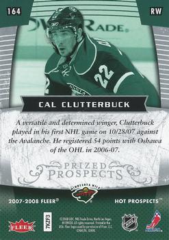 2007-08 Fleer Hot Prospects #164 Cal Clutterbuck Back