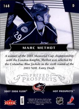 2007-08 Fleer Hot Prospects #168 Marc Methot Back