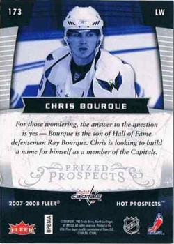2007-08 Fleer Hot Prospects #173 Chris Bourque Back