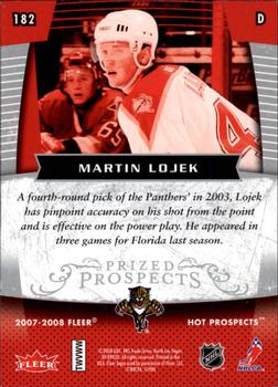 2007-08 Fleer Hot Prospects #182 Martin Lojek Back