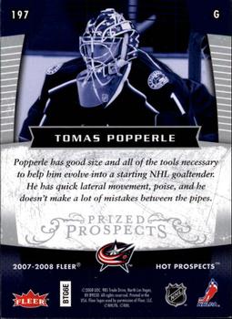 2007-08 Fleer Hot Prospects #197 Tomas Popperle Back