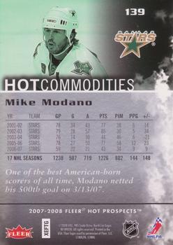2007-08 Fleer Hot Prospects #139 Mike Modano Back