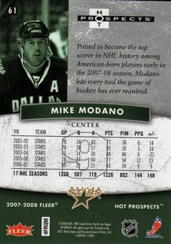 2007-08 Fleer Hot Prospects #61 Mike Modano Back