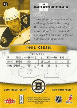 2007-08 Fleer Hot Prospects #78 Phil Kessel Back