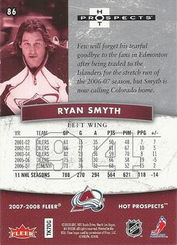 2007-08 Fleer Hot Prospects #86 Ryan Smyth Back