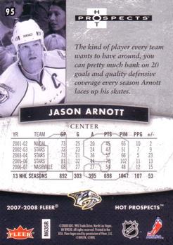 2007-08 Fleer Hot Prospects #95 Jason Arnott Back
