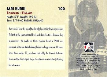 2007-08 In The Game O Canada #100 Jari Kurri Back