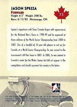 2007-08 In The Game O Canada #73 Jason Spezza Back
