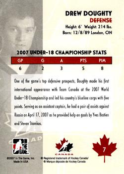 2007-08 In The Game O Canada #7 Drew Doughty Back