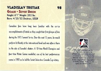 2007-08 In The Game O Canada #98 Vladislav Tretiak Back