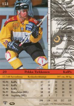 1998-99 Cardset Finland #151 Pekka Tirkkonen Back