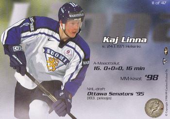 1998-99 Cardset Finland - Finnish National Team #11 Kaj Linna Back
