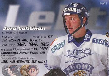 1998-99 Cardset Finland - Dream Team #5 Jere Lehtinen Back