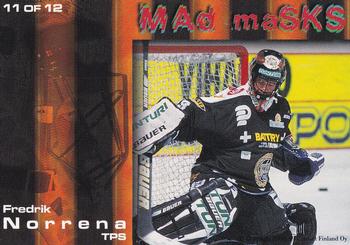 1998-99 Cardset Finland - Mad Masks #11 Fredrik Norrena Back