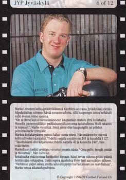 1998-99 Cardset Finland - Off Duty #6 Marko Leinonen Back