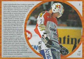 1998-99 Cardset Finland - 90's Top 12 #3 Janne Laukkanen Back