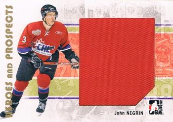 2007-08 In The Game Heroes and Prospects #109 John Negrin Front