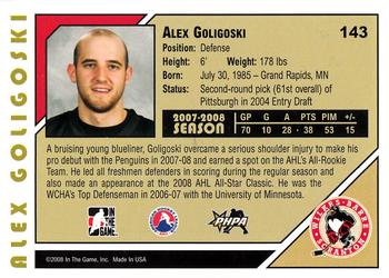 2007-08 In The Game Heroes and Prospects #143 Alex Goligoski Back