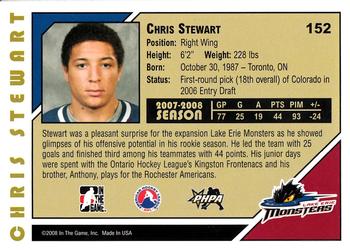 2007-08 In The Game Heroes and Prospects #152 Chris Stewart Back