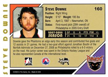 2007-08 In The Game Heroes and Prospects #160 Steve Downie Back