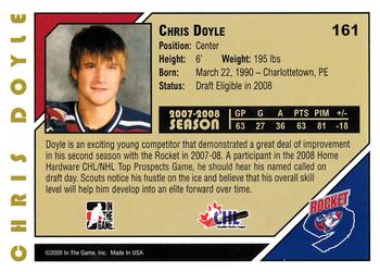 2007-08 In The Game Heroes and Prospects #161 Chris Doyle Back