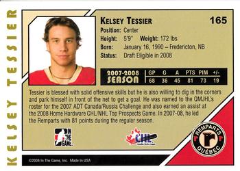2007-08 In The Game Heroes and Prospects #165 Kelsey Tessier Back