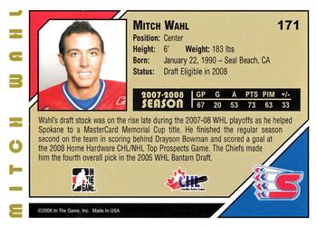 2007-08 In The Game Heroes and Prospects #171 Mitch Wahl Back