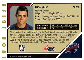 2007-08 In The Game Heroes and Prospects #179 Luca Sbisa Back