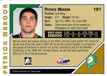 2007-08 In The Game Heroes and Prospects #181 Patrick Maroon Back