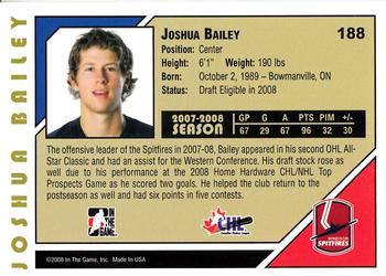 2007-08 In The Game Heroes and Prospects #188 Josh Bailey Back