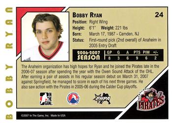 2007-08 In The Game Heroes and Prospects #24 Bobby Ryan Back