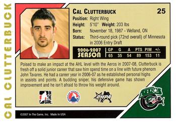 2007-08 In The Game Heroes and Prospects #25 Cal Clutterbuck Back