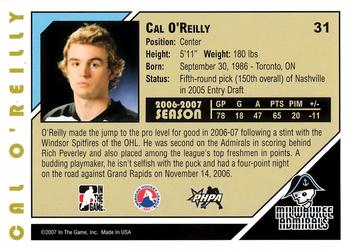 2007-08 In The Game Heroes and Prospects #31 Cal O'Reilly Back