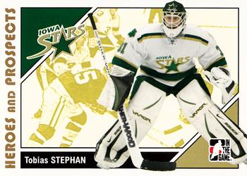 2007-08 In The Game Heroes and Prospects #39 Tobias Stephan Front
