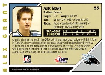2007-08 In The Game Heroes and Prospects #55 Alex Grant Back