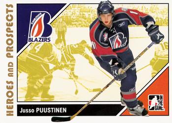 2007-08 In The Game Heroes and Prospects #58 Juuso Puustinen Front
