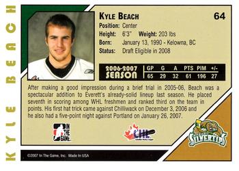 2007-08 In The Game Heroes and Prospects #64 Kyle Beach Back