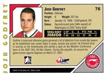 2007-08 In The Game Heroes and Prospects #76 Josh Godfrey Back