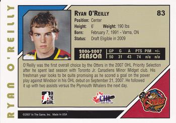 2007-08 In The Game Heroes and Prospects #83 Ryan O'Reilly Back