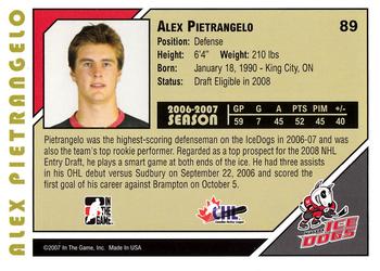 2007-08 In The Game Heroes and Prospects #89 Alex Pietrangelo Back